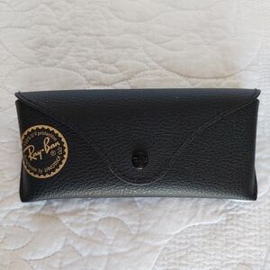 Genuine Authentic Ray Ban Luxottica Black Leather Sunglasses Case Only Unisex